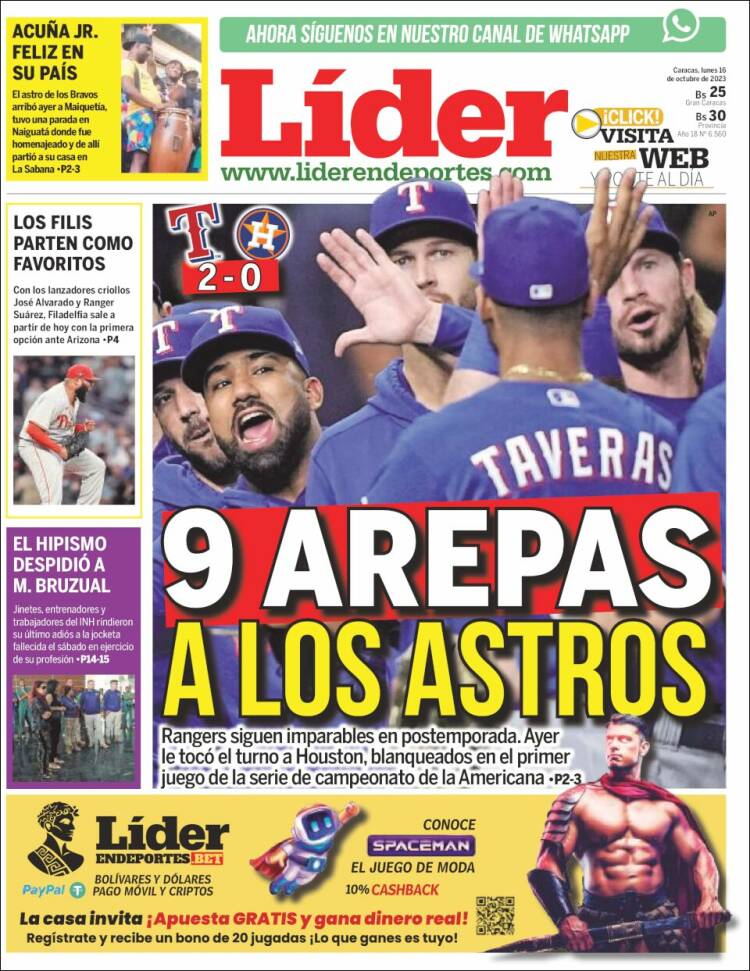 Portadas de este lunes 16 de octubre de 2023