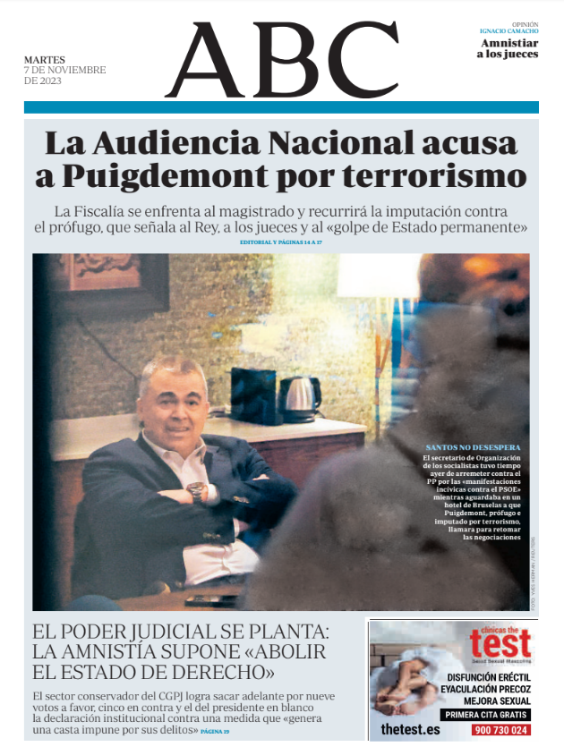 Portadas de la prensa internacional de este martes 7 de noviembre de 2023