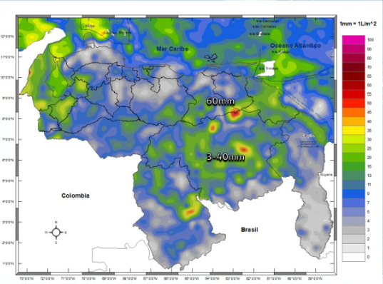 Inameh prevé lluvias moderadas y fuertes en varios estados de Venezuela este #2Nov