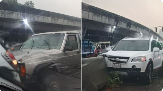 Se registró choque múltiple en la autopista Francisco Fajardo a la altura de Caricuao este #7Feb