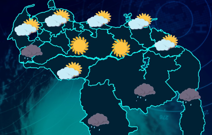 El estado del tiempo en Venezuela este #18Feb, según Inameh