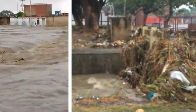 Inundación en Carabobo: se desborda el río “La Yuca” y la comunidad clama por ayuda (Videos)