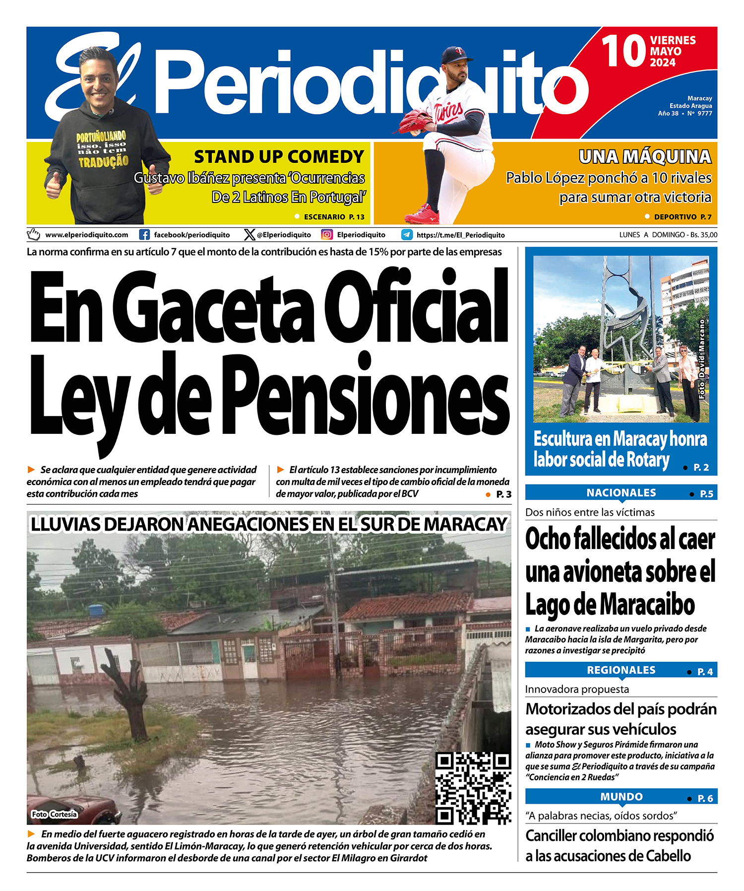 Portadas de este viernes 10 de mayo de 2024