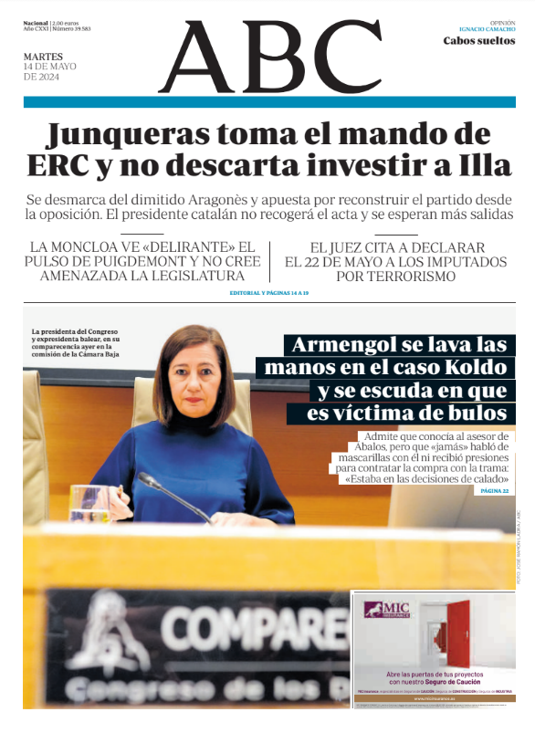 Portadas de la prensa internacional de este martes 14 de mayo de 2024