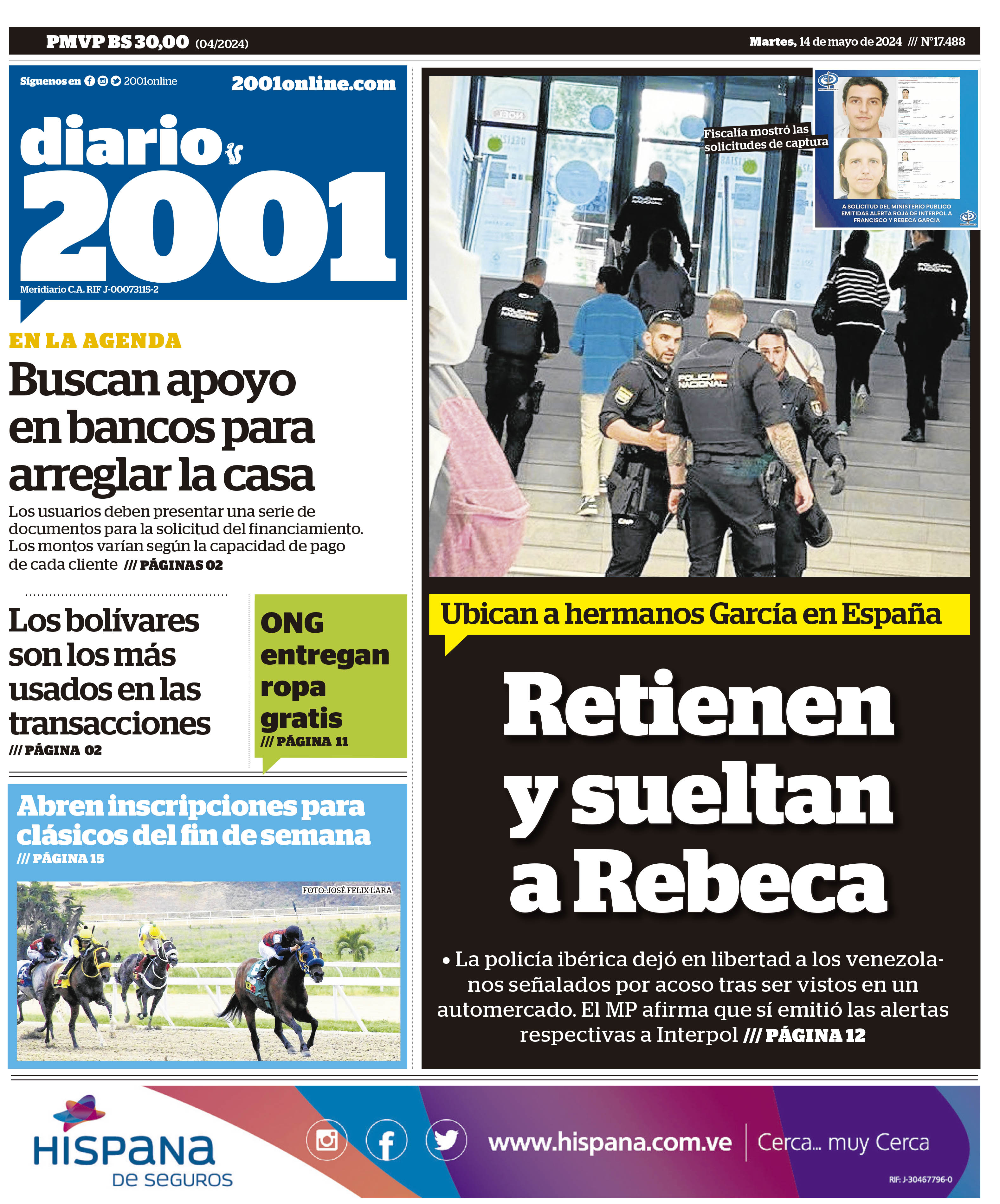 Portadas de este martes 14 de mayo de 2024