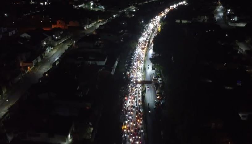 Dron grabó en VIDEO la interminable caravana de motorizados de María Corina Machado en Mérida