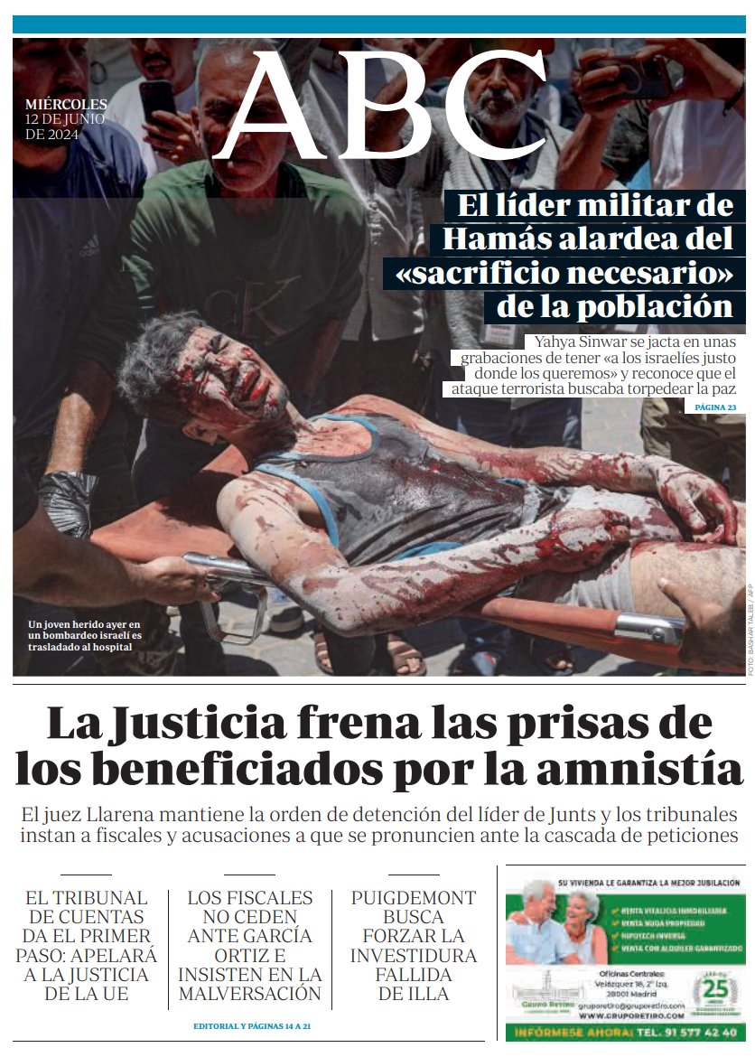 Portadas de la prensa internacional de este miércoles 12 de junio de 2024