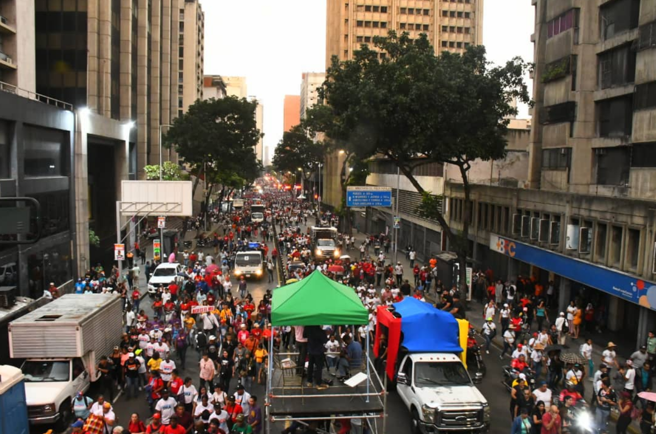 Hasta el Psuv publicó en redes FOTOS lamentables de su propia “movilización” en Caracas