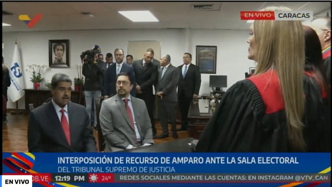 Maduro interpuso recurso de amparo ante la sala electoral del TSJ