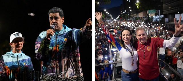 Maria Corina ;achado, Edmundo Gonzalez, Nicolas Maduro y Cilia Flores