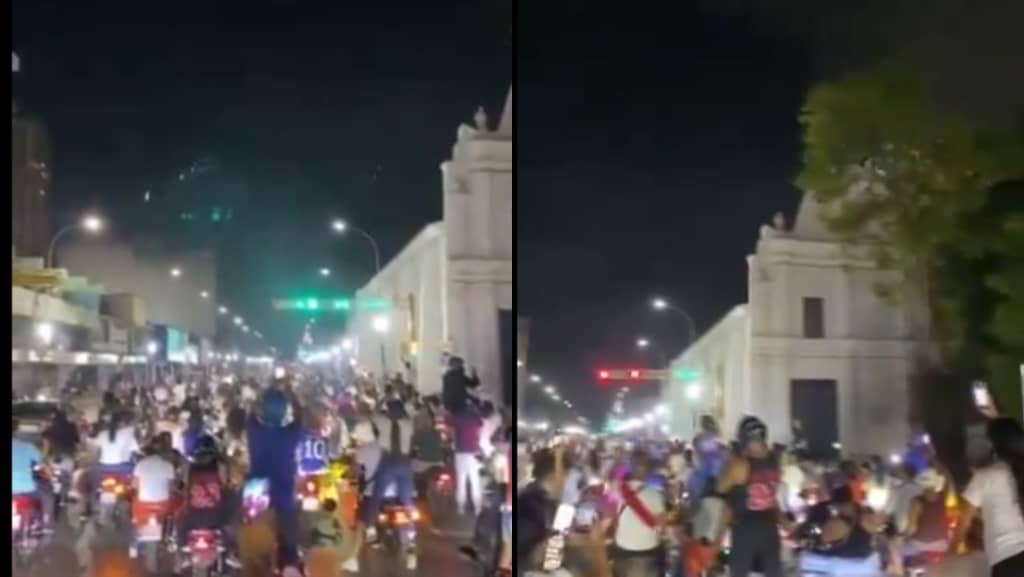 El centro de Maracay se desbordó de motorizados que esperan con emoción los resultados (VIDEO)