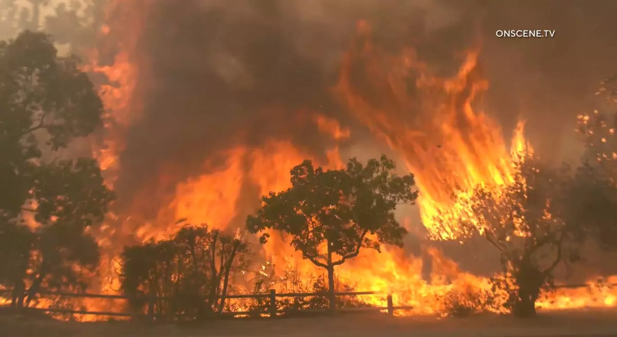 Residentes huyen por el paso de devastador incendio en ciudad de California (VIDEO)