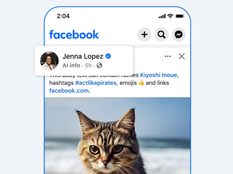 Cómo identificar en Facebook e Instagram las imágenes generadas con inteligencia artificial
