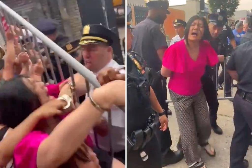 Concejala de Nueva York terminó con los ganchos puestos tras morder a un policía durante una protesta