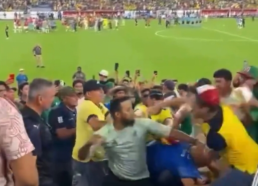 Derechazo al mentón y nocaut: la brutal paliza de un hincha ecuatoriano a mexicano en la Copa América (VIDEO)
