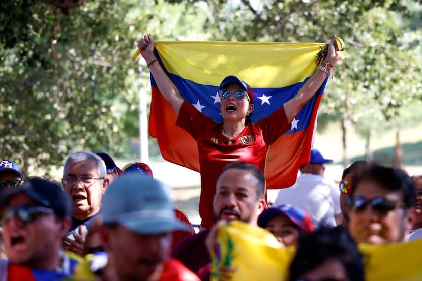 Venezolanos en Texas salieron a protestar por los resultados de la elección presidencial