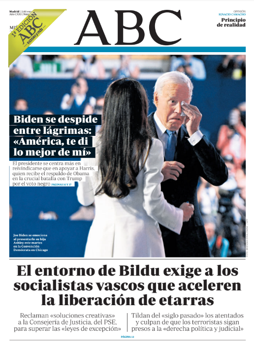 Portadas de la prensa internacional de este miércoles 21 de agosto de 2024