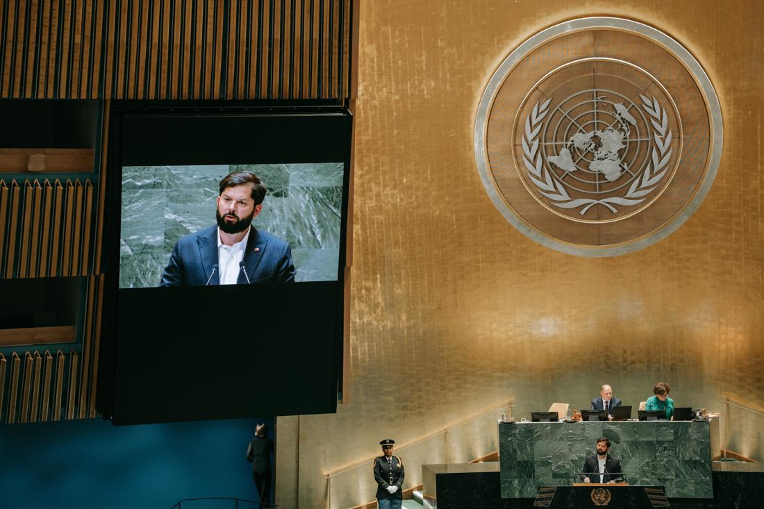 Gabriel Boric pidió en la ONU reconocer triunfo de Edmundo González