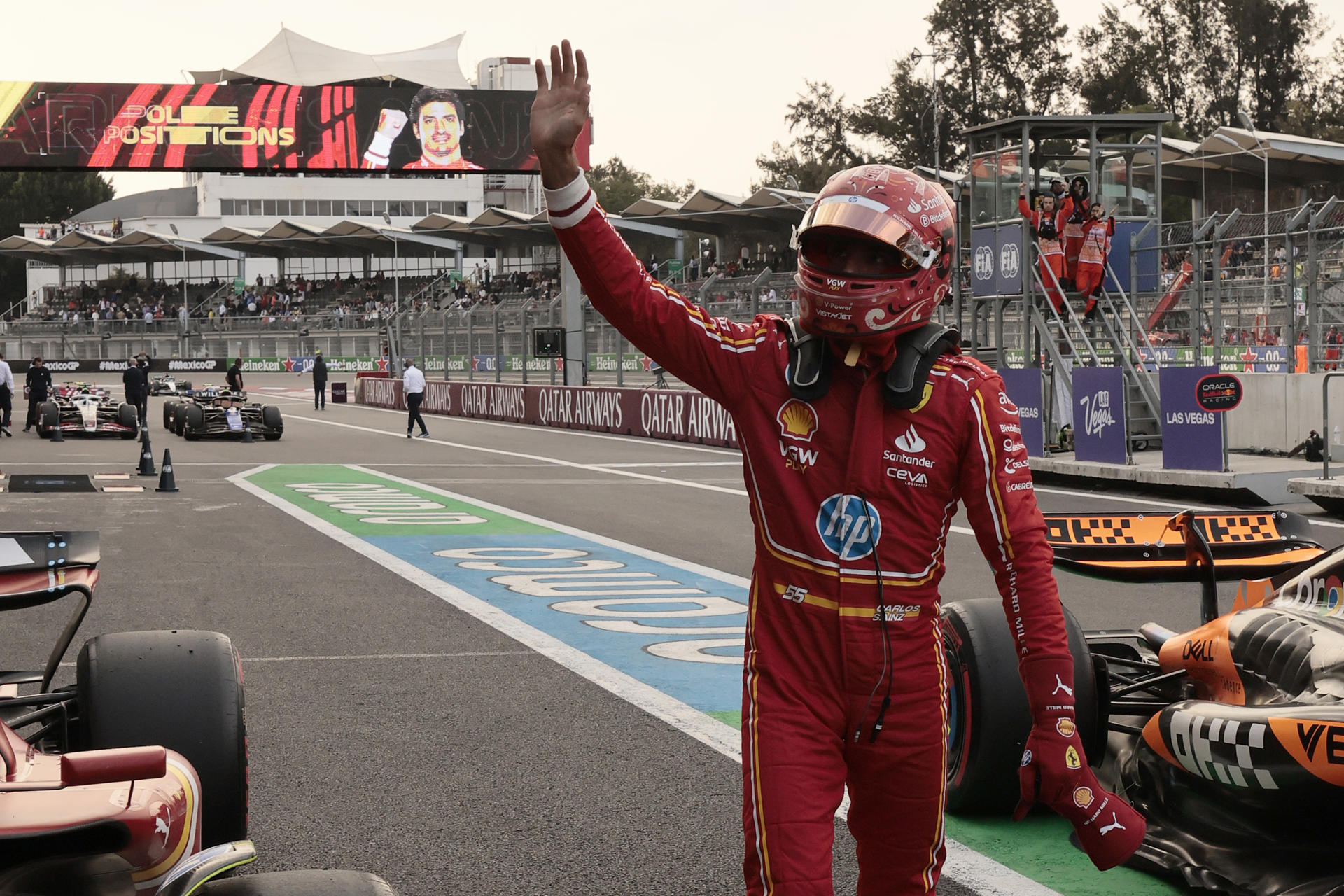 F1: Carlos Sainz voló y firmó la pole position en México