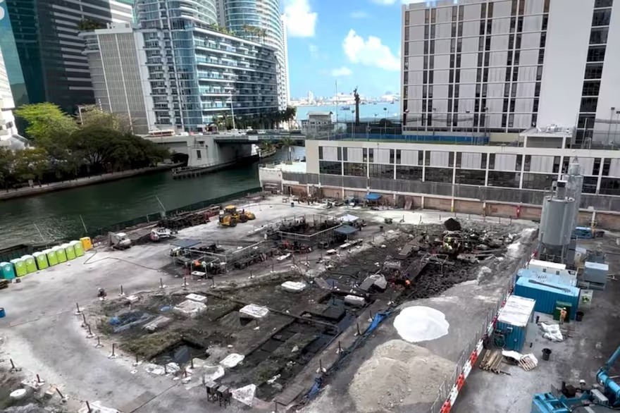 Excavaban en Miami para hacer un rascacielos y hallaron un tesoro arqueológico (VIDEO)