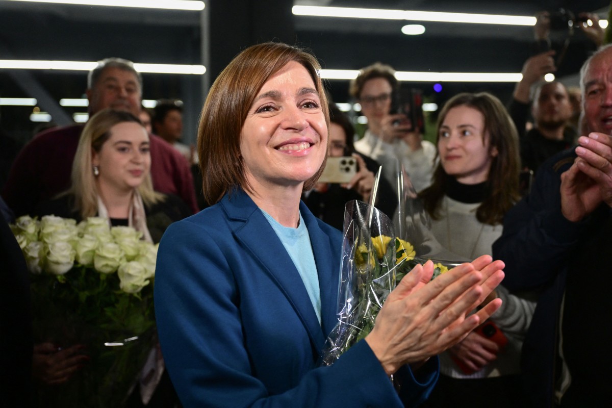 Presidenta de Moldavia reivindicó su victoria en las elecciones con el 54% de los votos