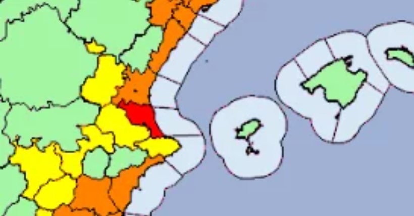 Alerta roja en Valencia: advierten fuertes lluvias y tormentas en las próximas horas en medio de la tragedia