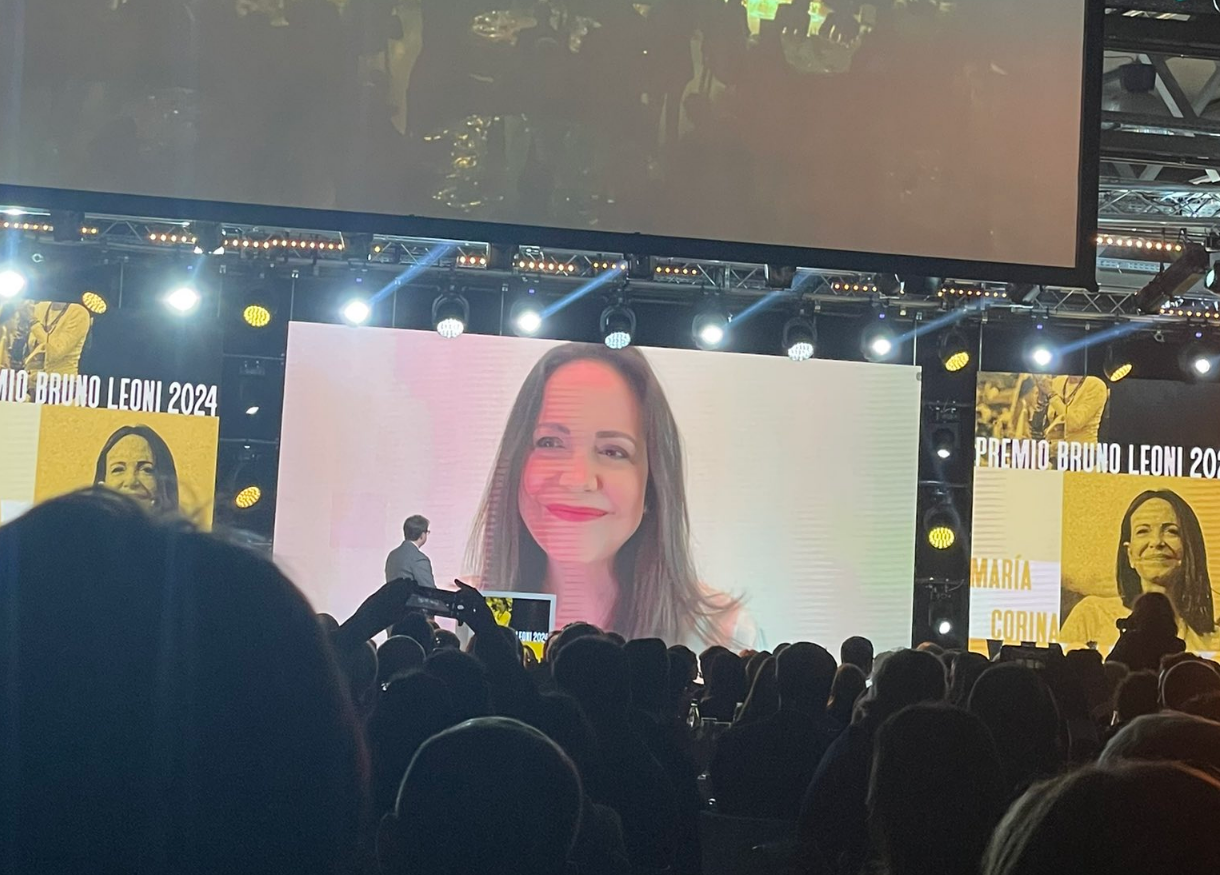 María Corina Machado dedicó su premio Bruno Leoni a los venezolanos que luchan por la libertad