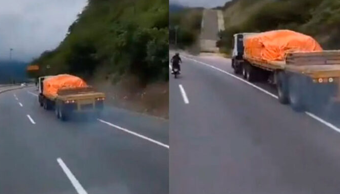 VIDEO: gandola sin frenos estuvo cerca de causar una tragedia en autopista Caracas-La Guaira