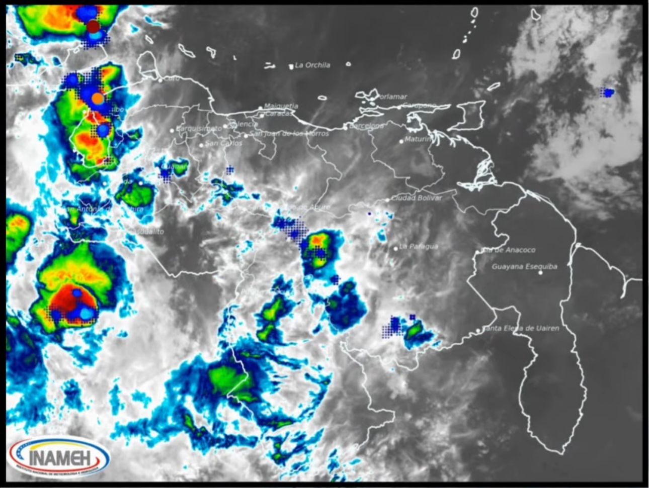 Inameh prevé lluvias variables y lloviznas en gran parte del país para este #4Nov