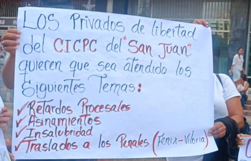 Presos en calabozos del Cicpc de Lara levantaron huelga de hambre