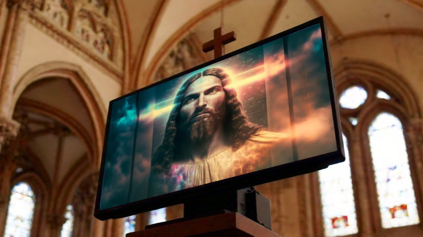 Iglesia instaló un confesionario con inteligencia artificial y un holograma de Jesús