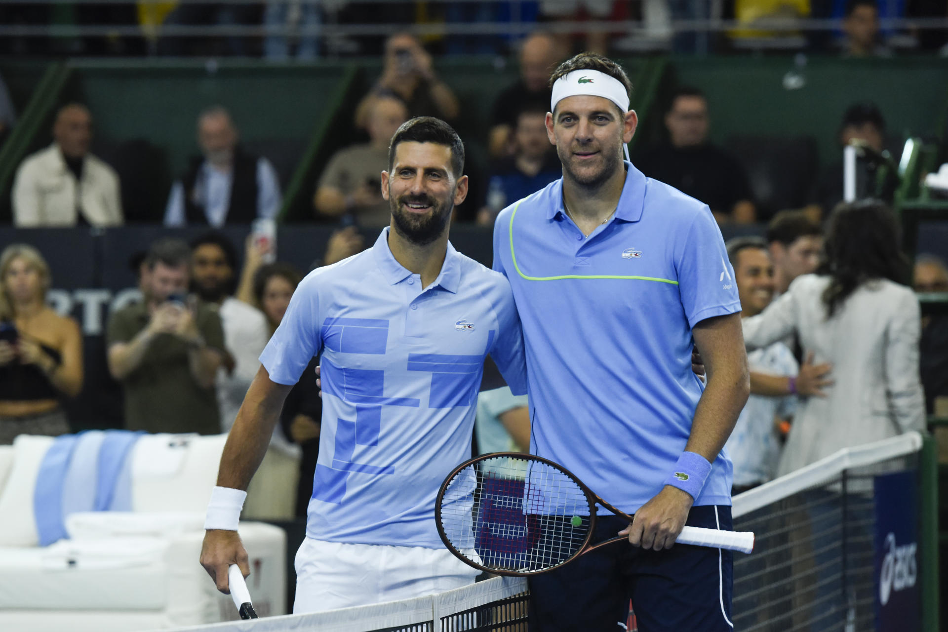 Juan Martín Del Potro recibió su último homenaje en exhibición con Novak Djokovic en Argentina