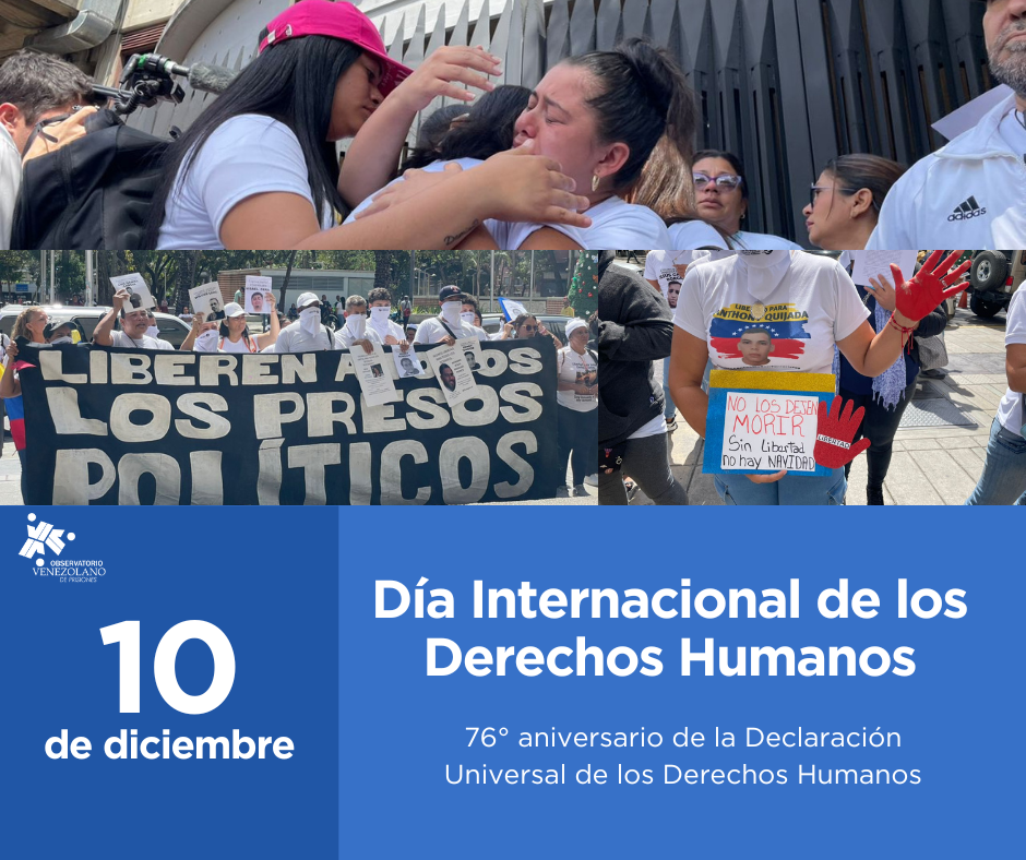 Víctimas del régimen de Maduro esperan por justicia y reparación en el 76 aniversario de la Declaración de DDHH