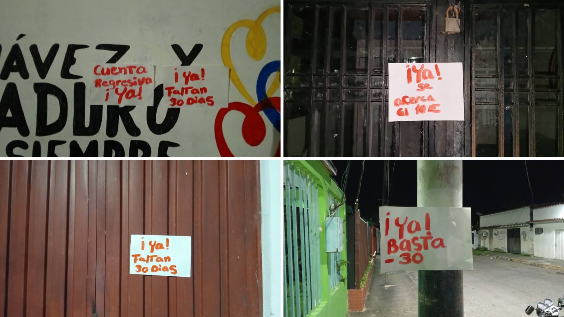 Faltando un mes para la juramentación de Edmundo González, apureños protestaron con carteles este #10Dic