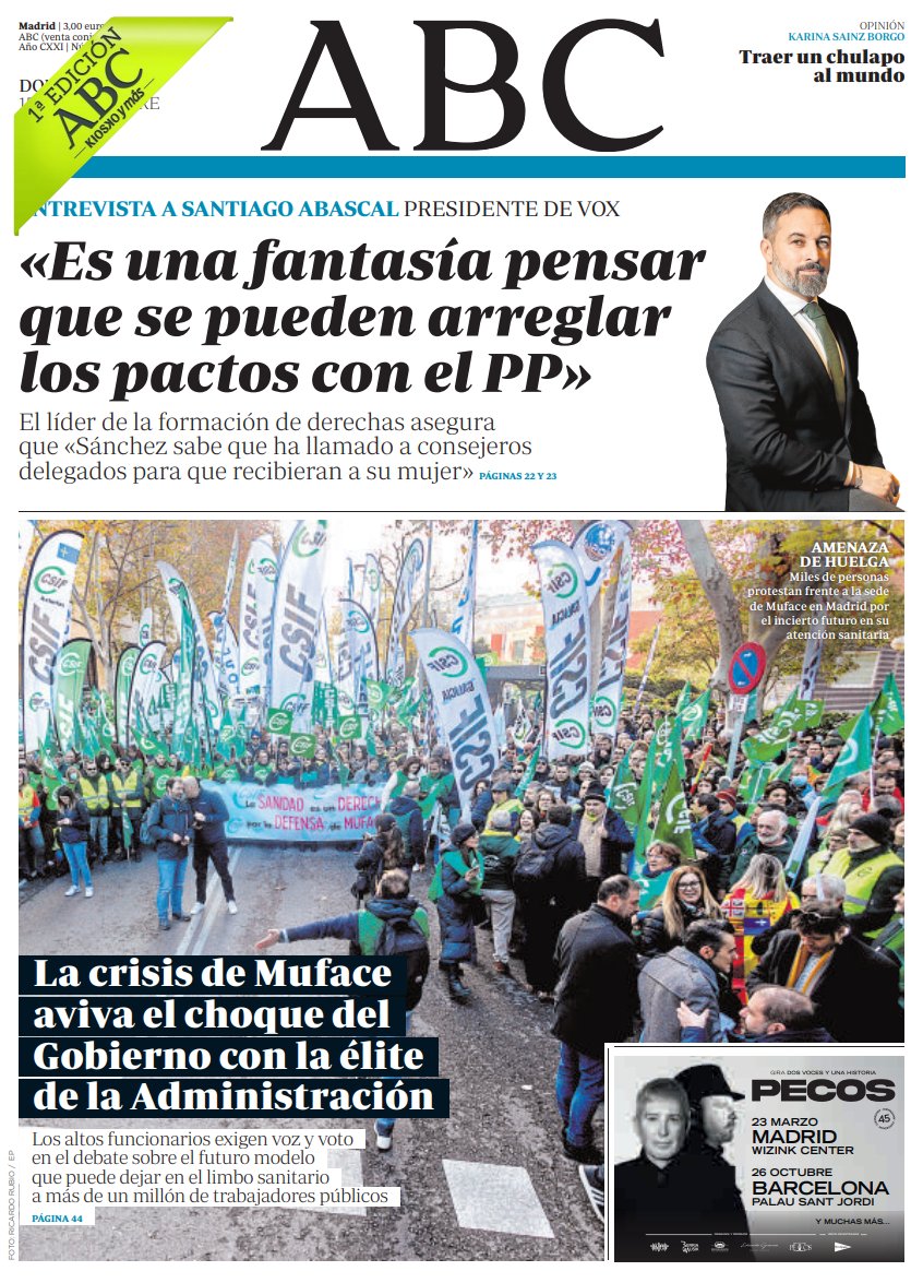 Portadas de la prensa internacional de este domingo 15 de diciembre de 2024