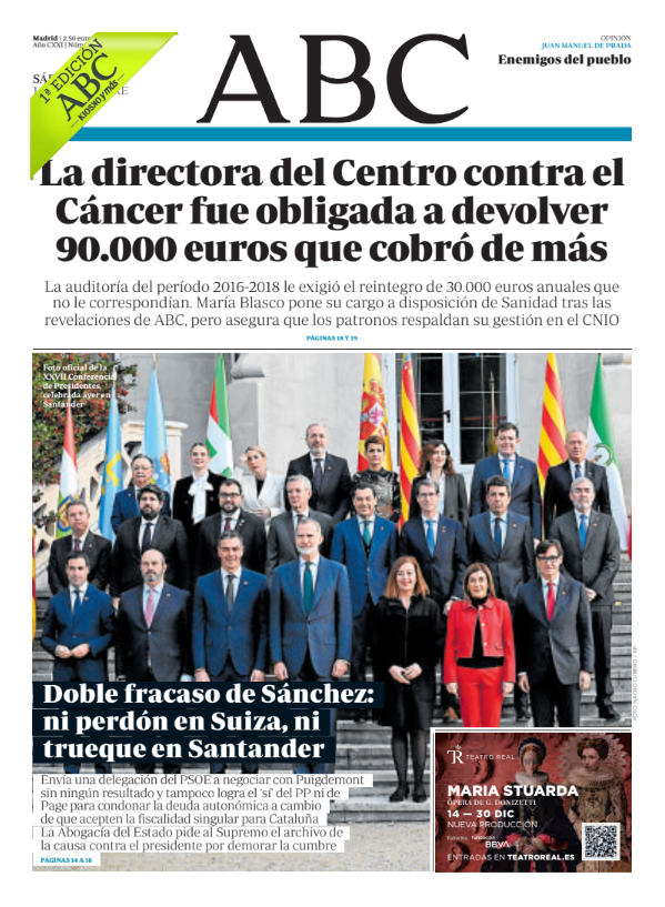 Portadas de la prensa internacional de este sábado 14 de diciembre de 2024