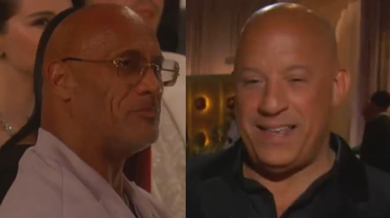 ¿Reconciliación? El raro saludo de Vin Diesel y Dwayne Johnson en los Globos de Oro (VIDEO)